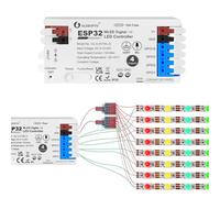GLEDOPTO Contrôleur LED WiFi 4 Voies ESP32 WLED - Compatible Alexa/Google Home - pour Bandes LED RGB 5-24V - Max 15A - GL-C-017WL-D (1 Pièce)