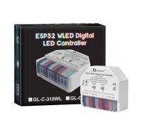 GLEDOPTO ESP32 Mini contrôleur WLED LED avec microphone, musique DIY, modes dynamiques, DC 5 ~ 24 V, fonctionne avec bande lumineuse numérique adressable RGB-IC WS2811 WS2812 SK6812 TM1814 WS2813