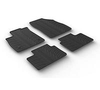 Set tapis de caoutchouc compatible avec Renault Talisman 3/2016- (T profil 4-pièces + clips de montage)