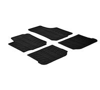 Gledring 0059 Tapis de sol Caoutchouc noir Avant et Arrière