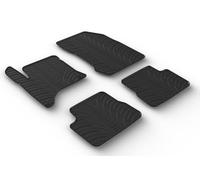 Gledring 0102 Tapis de sol Caoutchouc Avant Arrière, Noir