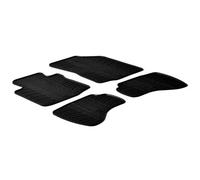 Gledring 0125 Tapis de sol Caoutchouc noir Avant et Arrière