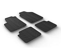 Gledring 0148 Tapis de sol Caoutchouc noir Avant et Arrière