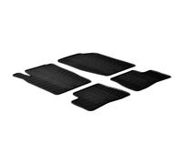 Gledring 0153 Tapis de sol Caoutchouc noir Avant et Arrière