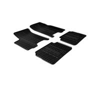Gledring 0180 Tapis de sol Caoutchouc noir Avant et Arrière