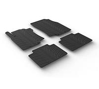 Gledring 0297 Tapis de sol Caoutchouc noir Avant et Arrière