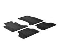 Set tapis de caoutchouc compatible avec BMW 5 serie E60/E61 2004-2010 (T profil 4-pièces + clips de montage), Noir