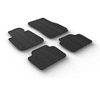 Gledring 0359 Tapis de sol Caoutchouc noir Avant et Arrière
