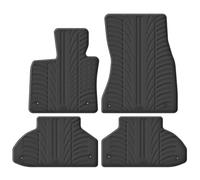 Gledring 0493 Tapis de sol Caoutchouc noir Avant et Arrière