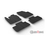 Gledring 0520 Tapis de sol Caoutchouc noir Avant et Arrière