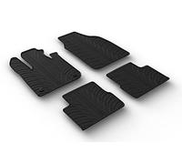 Gledring 0583 Tapis de sol Caoutchouc noir Avant et Arrière