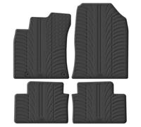 Gledring 0622 Tapis de sol Caoutchouc noir Avant et Arrière