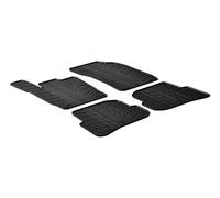 Gledring Set tapis de caoutchouc compatible avec Audi A1 2010-2018 (T profil 4-pièces + clips de montage)