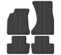 Gledring Set tapis de caoutchouc compatible avec Audi A4 2008-2015 & A5 Sportback 2008-2016 (T profil 4-pièces + clips de montage), Noir