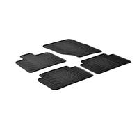 Gledring Set tapis de caoutchouc compatible avec Audi Q7 2006-2015 (T profil 4-pièces + clips de montage)