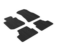 Gledring Set Tapis de Caoutchouc Compatible avec BMW i4 (G26) 2021- (T Profil 4-pièces + Clips de Montage), Noir