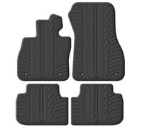 Gledring Set tapis de caoutchouc compatible avec BMW Série 1 (F40) HB 9/2019- (T profil 4-pièces + clips de montage), Noir