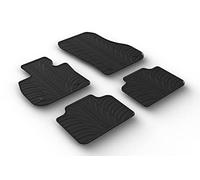 Gledring Set Tapis de Caoutchouc Compatible avec BMW Série 2 (U06) Active Tourer 2021- (T Profil 4-pièces + Clips de Montage), Noir