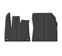 Gledring Set tapis de caoutchouc compatible avec Citroën Berlingo / Opel Combo E / Peugeot Partner Cargo 9/2019- (T Profil 2-pièces + clips de montage ovale), Noir