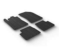 Gledring Set tapis de caoutchouc compatible avec Citroën C3 11/2016- (T profil 4-pièces + clips de montage)
