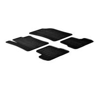 Gledring Set tapis de caoutchouc compatible avec Citroen C3 2010-10/2016 (T profil 4-pièces + clips de montage)