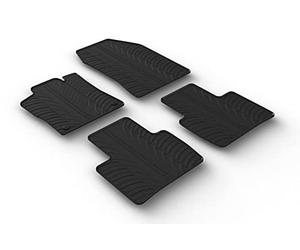 Gledring Set tapis de caoutchouc compatible avec Citroën C5 X 2021- (T profil 4-pièces + clips de montage)