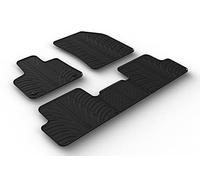 Gledring Set Tapis de Caoutchouc Compatible avec Citroën DS7 Crossback 2018- (T Profil 5-pièces + Clips de Montage, Noir