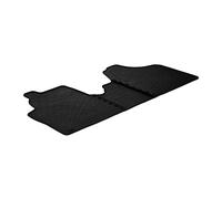 Gledring Set tapis de caoutchouc compatible avec Citroen Jumpy / Peugeot Expert / Fiat Scudo 2007-2016 (TK profil 3-pièces + clips de montage), Noir