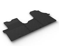 Gledring Set tapis de caoutchouc compatible avec Fiat Talento 2016- / Renault Trafic 2014-2019 / Opel Vivaro 2014-2019 / Nissan NV300 2016- (Bus) (1ère rangée) (G profil 3-pièces + clips de montage)