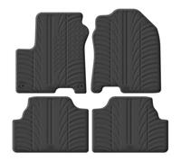 Gledring Set Tapis de Caoutchouc Compatible avec Hyundai Kona EV 4/2018- (T Profil 4-pièces + Clips de Montage), Noir