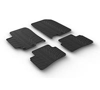 Gledring Set tapis de caoutchouc compatible avec Kia Rio 1/2017- & Kia Stonic 10/2017- (T profil 4-pièces + clips de montage)