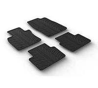 Gledring Set tapis de caoutchouc compatible avec Mazda 3 2/2019- (T profil 4-pièces + clips de montage), Noir