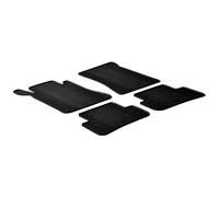 Gledring Set tapis de caoutchouc compatible avec Mercedes Classe-C W203 2001-2007 (T profil 4-pièces + clips de montage)