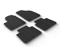 Gledring Set Tapis de Caoutchouc Compatible avec MG (E) HS Plug-in-Hybrid 2019- (Boîte Manuelle) (T Profil 4-pièces), Noir
