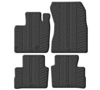 Gledring Set Tapis de Caoutchouc Compatible avec Nissan Qashqai III (J12) 2021- (T Profil 4-pièces + Clips de Montage), Noir