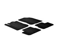 Gledring Set tapis de caoutchouc compatible avec Peugeot 208 2012-2019 (T profil 4-pièces + clips de montage)