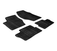 Gledring Set tapis de caoutchouc compatible avec Peugeot 307 2001- & 308 3/5 portes/SW 2007-2013 (T profil 4-pièces + clips de montage)