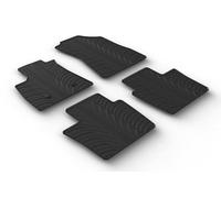 Gledring Set Tapis de Caoutchouc Compatible avec Renault Espace VI E-Tech Hybrid 2023- (T Profil 4-pièces + Clips de Montage), Noir