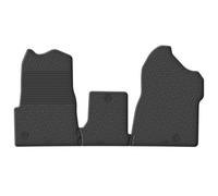 Gledring Set tapis de caoutchouc compatible avec Renault Master IV 2024- & Nissan Interstar (XDD) 2024- (siège/banquette) (G profil 3-pièces + clips de montage), Noir