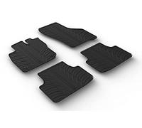Gledring Set tapis de caoutchouc compatible avec Seat Leon IV HB 5-portes 2020- (T profil 4-pièces + clips de montage), Noir