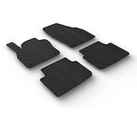 Gledring Set tapis de caoutchouc compatible avec Skoda Fabia 2014- (T profil 4-pièces + clips de montage)
