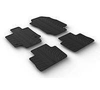 Gledring Set tapis de caoutchouc compatible avec Toyota RAV4 Hybrid 2/2019- (T profil 4-pièces + clips de montage), Noir