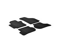 Gledring Set tapis de caoutchouc compatible avec Volkswagen Golf V,VI Plus 2009- / Seat Toledo 2005-2012 (T profil 4-pièces + clips de montage)