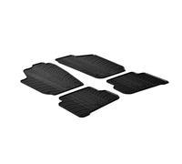 Gledring Set tapis de caoutchouc compatible avec Volkswagen Polo 6R/6C 2009-2017 (T profil 4-pièces + clips de montage)