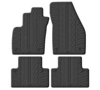 Set tapis de caoutchouc compatible avec Volvo S40/V50 2004-2011 (boite manuelle) (T profil 4-pièces + clips de montage), Black