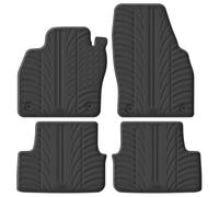 Set tapis de caoutchouc compatible avec Audi A1 (GB) 12/2018- (T profil 4-pièces + clips de montage), Noir