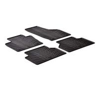 Set tapis de caoutchouc compatible avec Audi Q3 2011-2018 (T profil 4-pièces + clips de montage), Noir