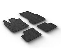 Gledring Set Tapis de Caoutchouc sur Mesure | compatible avec Smart ForFour 453 2014- (T profil 4-pièces + clips de montage)