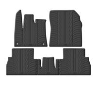 Gledring Set Tapis de Caoutchouc sur Mesure | pour Berlingo Multispace / Combo Tour MPV / Rifter / Proace City 19- (avec sièges fixe) (T profil 5-pièces + clips ovale)