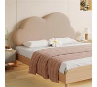 Gleedipre Coussin de tête de lit en Forme de Nuage Doux pour la Peau Polaire roulée Protection Anti-Chocs et Anti-impacts Résistant Dossier de lit(Brun Clair,130x64cm)